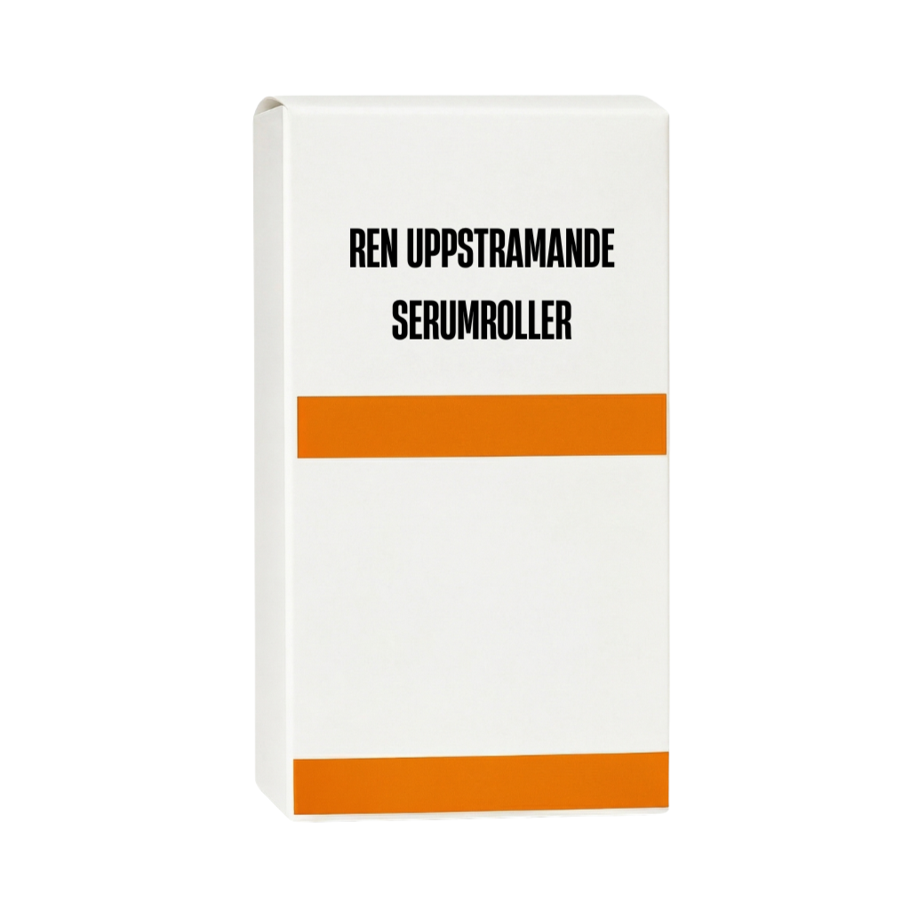 Förpackning av Ren uppstramande serumroller, en effektiv skönhetsprodukt för fastare och slätare hud.