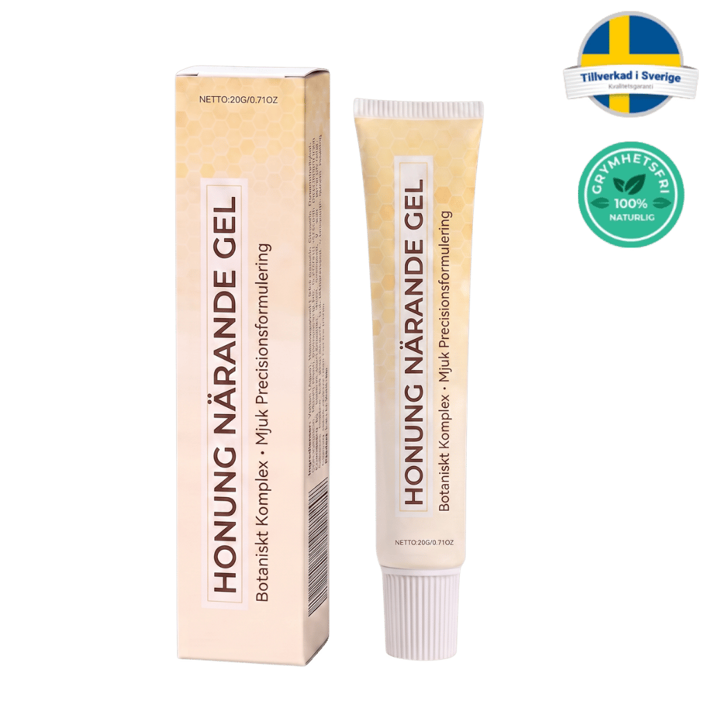 Honungsnärande Gel i tube med botanik komplex och precision, perfekt för daglig hudvård.