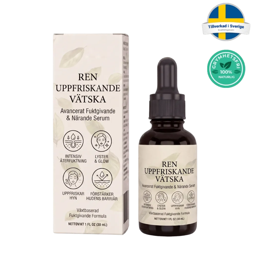 Ren uppfriskande vätska - avancerat fuktgivande och närande serum för mjuk och fräsch hy.