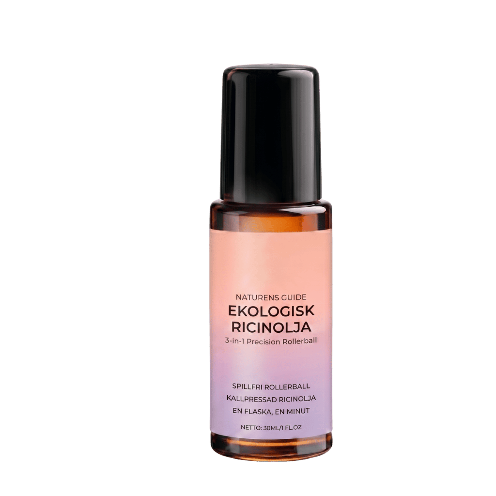 Ekologisk Ricinolja roll-on flaska för djup näring och återfuktning av huden.