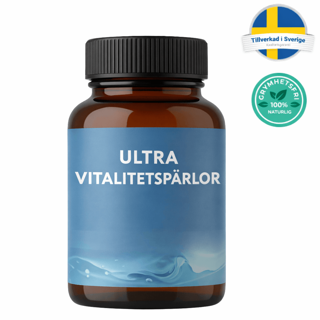 Flaska med Ultra vitalitetspärlor, hudvårdsprodukt för slät och fräsch hud i elegant design.