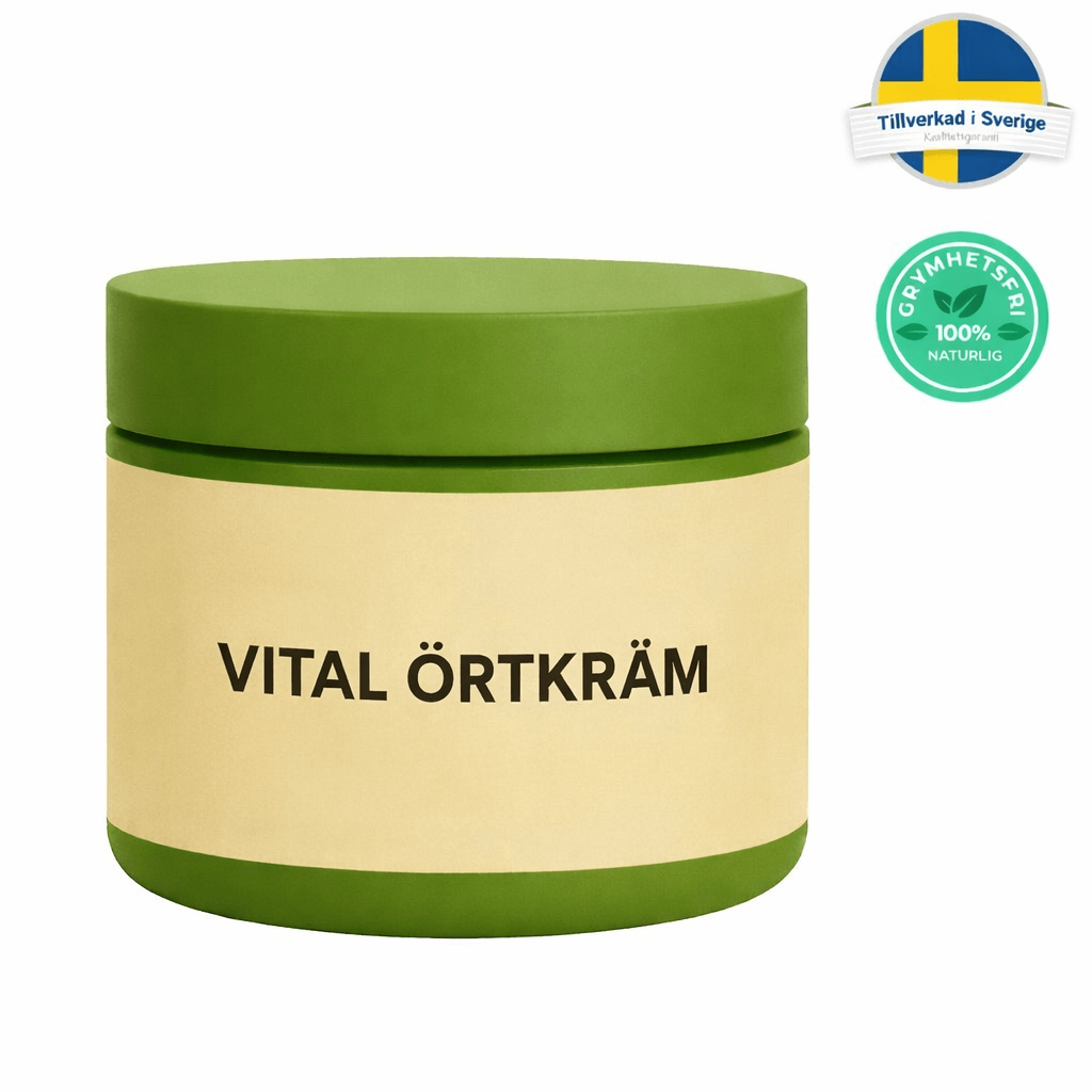 Vital Örtkräm - daglig hudkräm för släta och välvårdade underben, 100% naturlig.