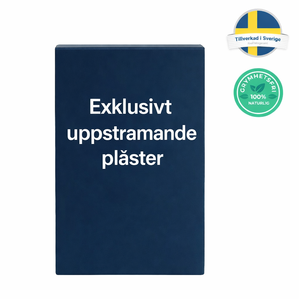 Exklusivt uppstramande plåster för daglig användning med växtbaserade komponenter.