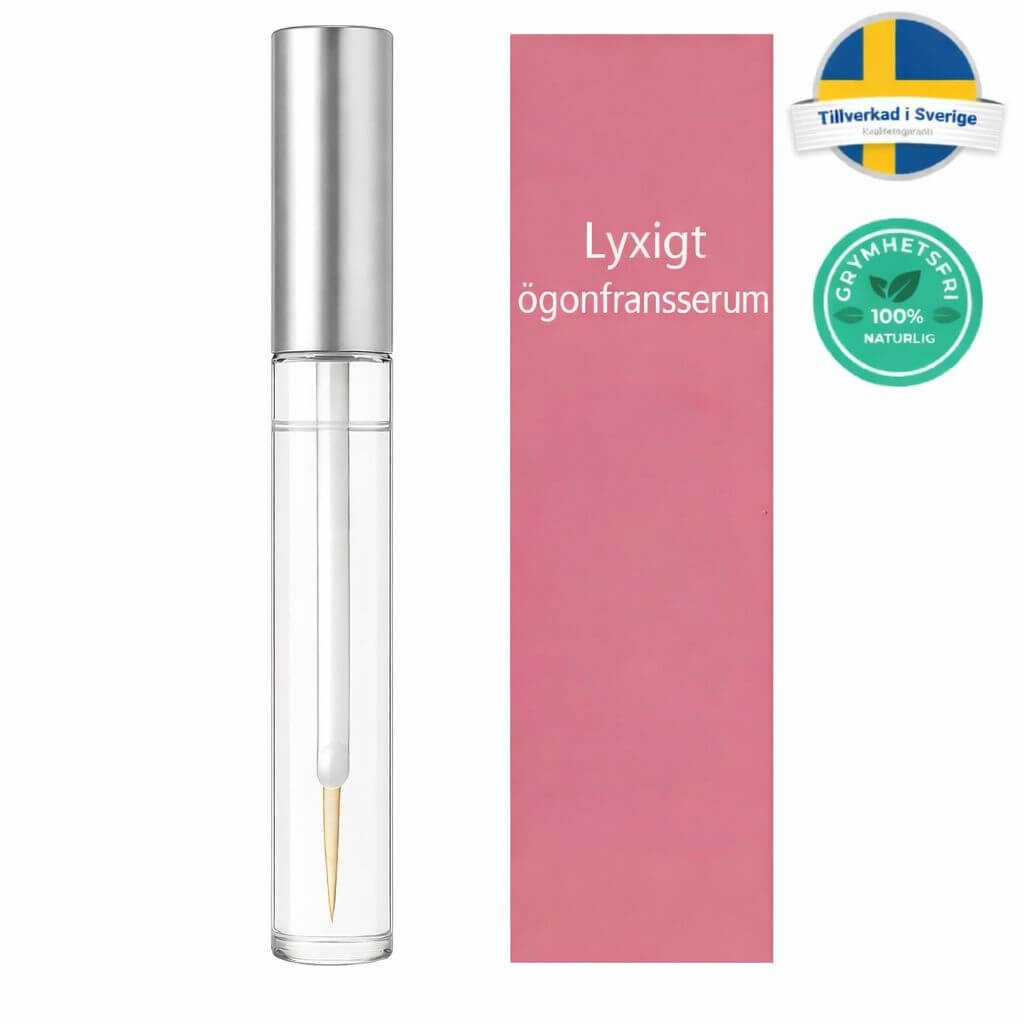 Lyxigt ögonfransserum i elegant förpackning, perfekt för fransvård och definierade fransar.