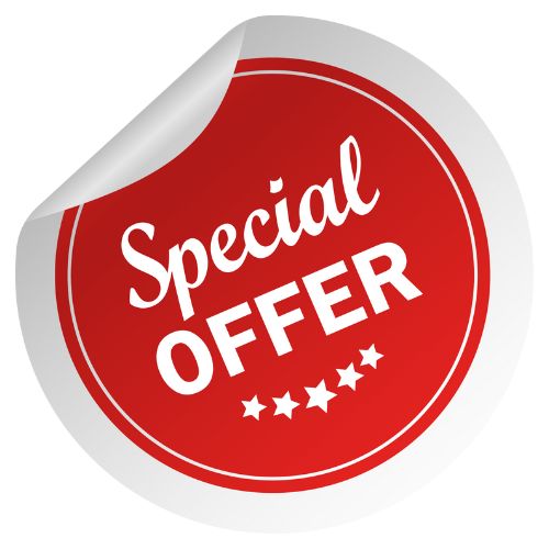 Special offer sticker promoting exclusive deals and discounts